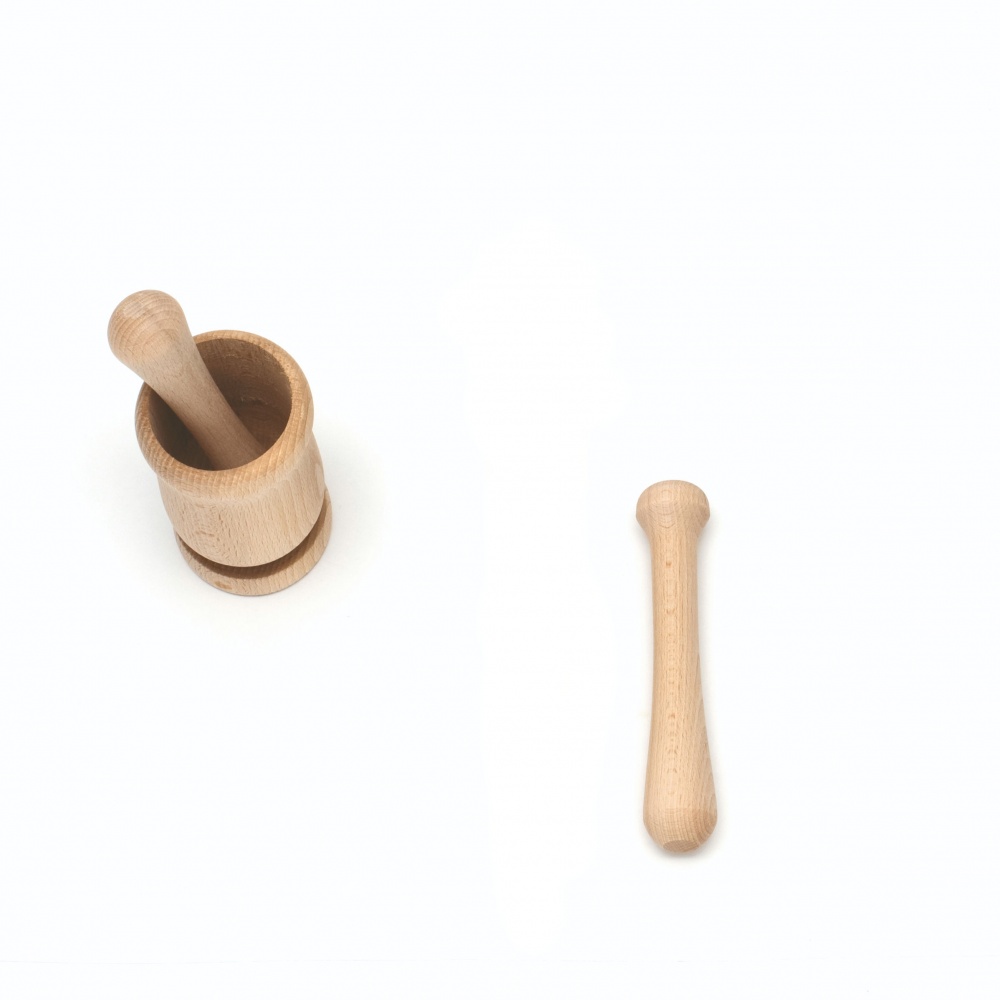 Wooden Pestle and Mortar - ecoLiving.co.uk